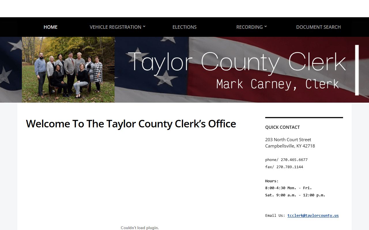 Taylor County Clerk office in Campbellsville