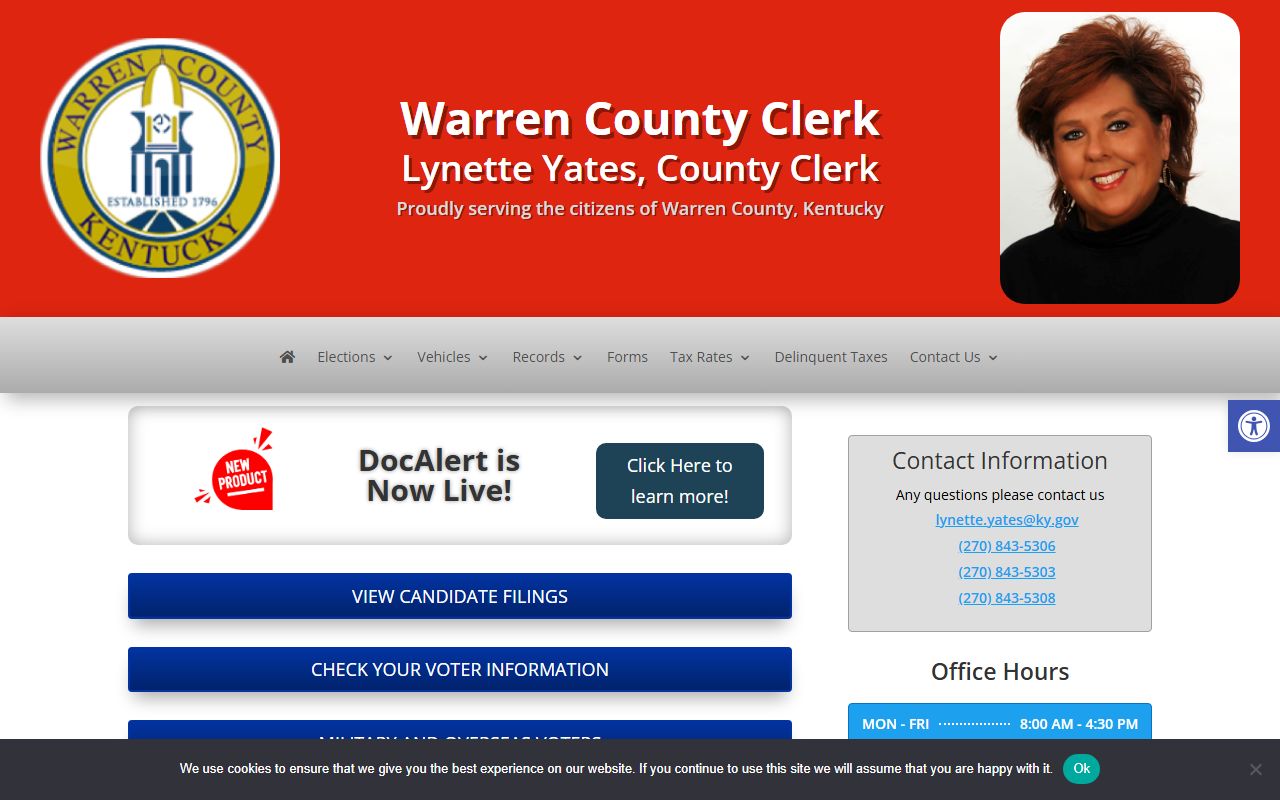 Warren County Clerk office for marriage records in Bowling Green